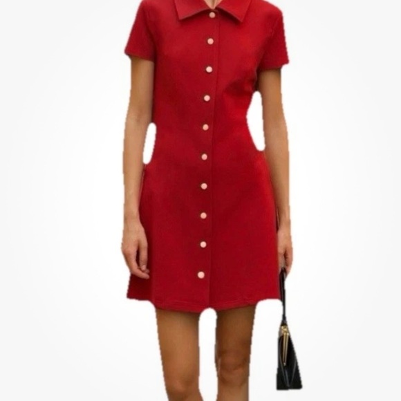 Talbots 100% Linen Button Up Midi Dress Women’s Petite Sz 14 office business - Picture 1 of 7